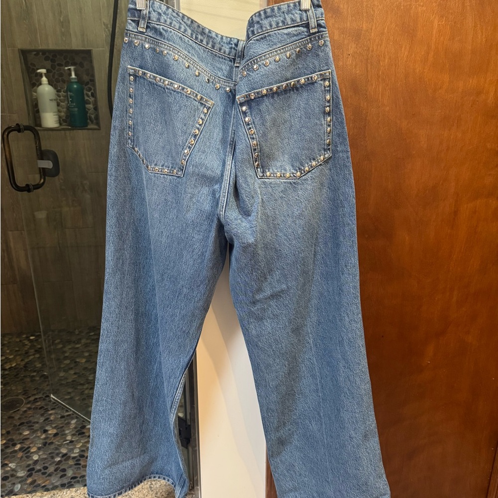 Reformation Cary studded denim